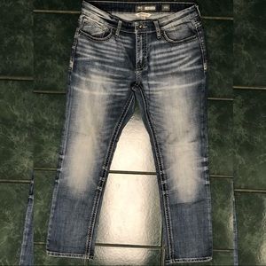 BKE CARTER distressed straight leg jeans